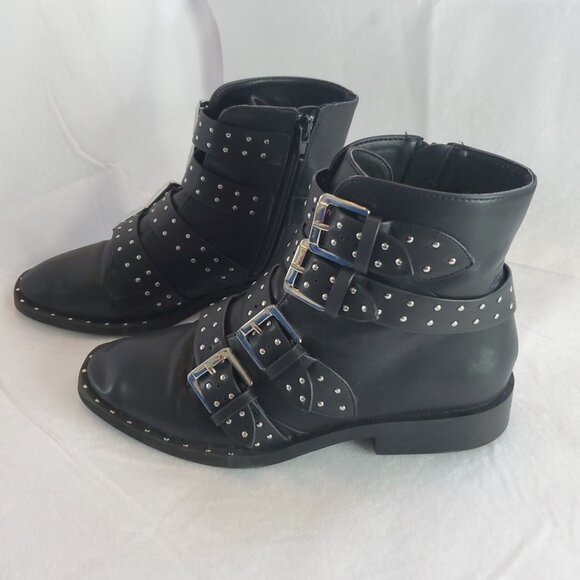Forever 21 studded buckle strap combat boots size 5 - Picture 5 of 8